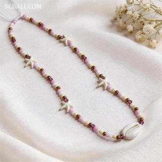 Beads Necklace With Sea Shell